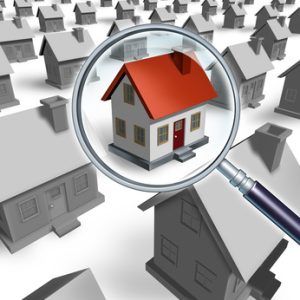 Image of home enhanced with magnifying glass for property search